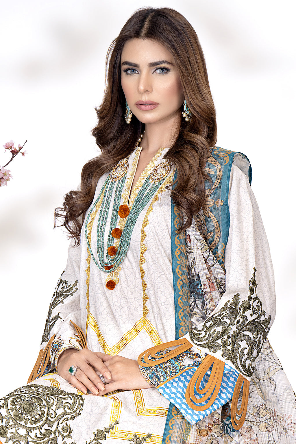 DAMASK (luxury lawn)-3PC-UNSTITCHED