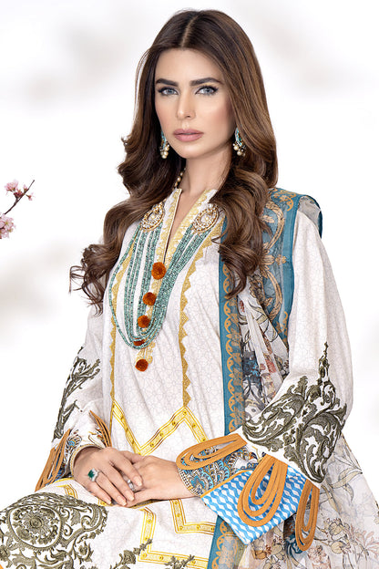 DAMASK (luxury lawn)-3PC-UNSTITCHED
